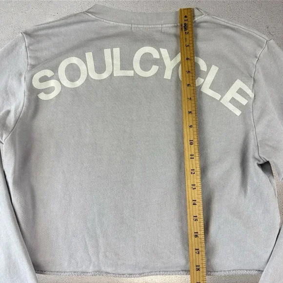 Soulcycle Casey Cropped Sweatshirt Lilac Sz XS Skull Grunge Athleisure - Picture 4 of 5